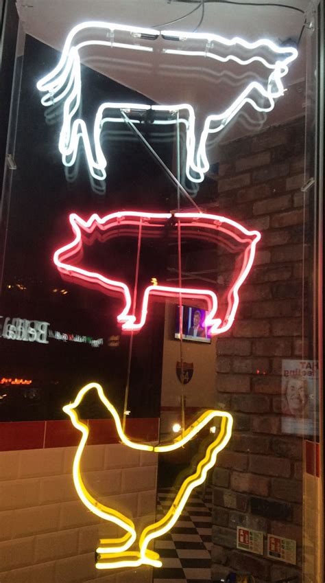 Neon Lights Cow Pig Chicken Neons In 2019 Butcher Shop Neon Signs