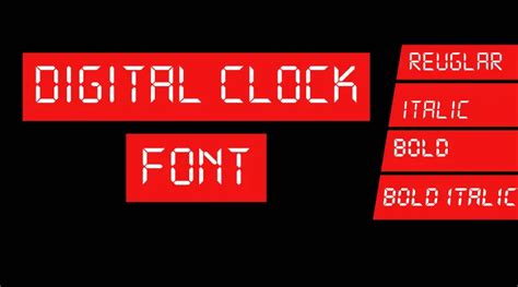 Digital Clock Font Download Free Free Fonts Vault