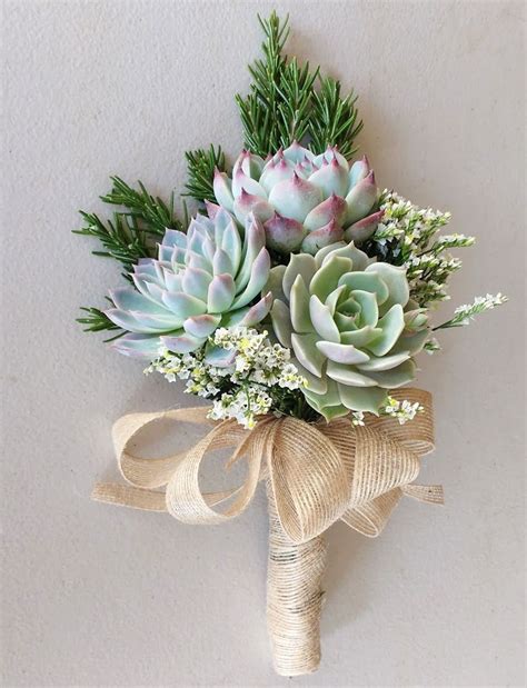 Succulent Bouquet With Regard To Ideas Wedding Ideas Makeit