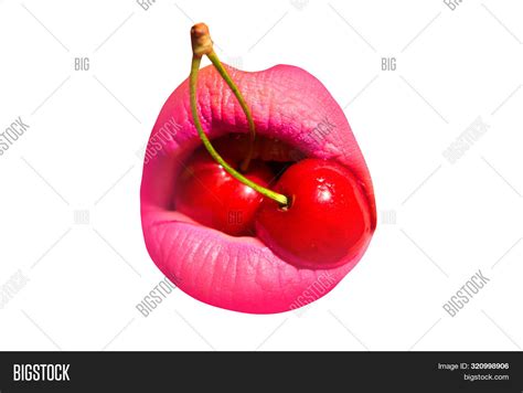 Lips Cherries Taste Image And Photo Free Trial Bigstock