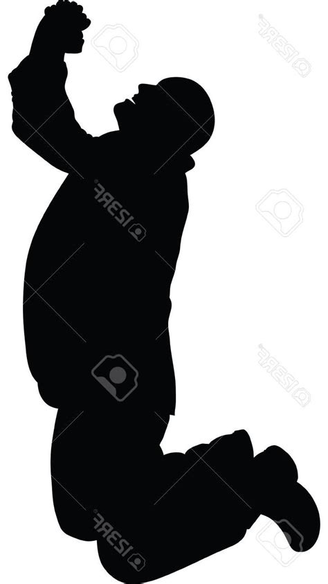 A Person Kneeling Silhouette Clipart On Both Knees Clipground