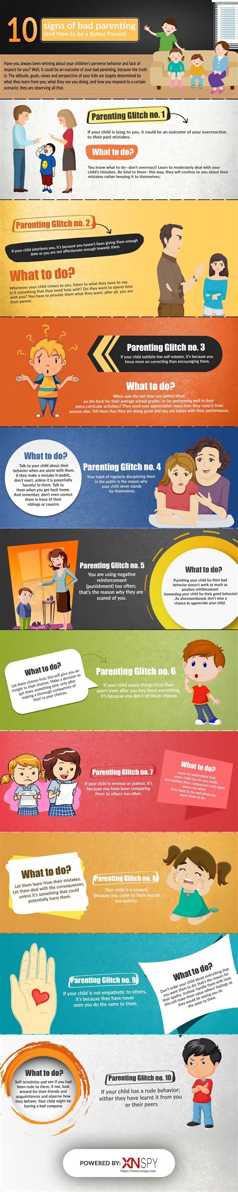 Infographic 10 Signs Of Bad Parenting Xnspy Official Blog