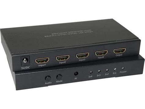 Bytecc H401s Hdmi 4x1 Quad Multi Viewer With Seamless Switcher