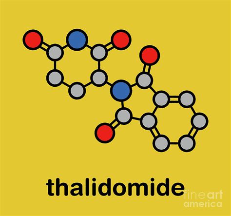 Thalidomide Teratogenic Drug Molecule Photograph By Molekuulscience