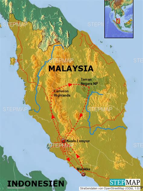 Stepmap West Malaysia Größer Landkarte Für Malaysia