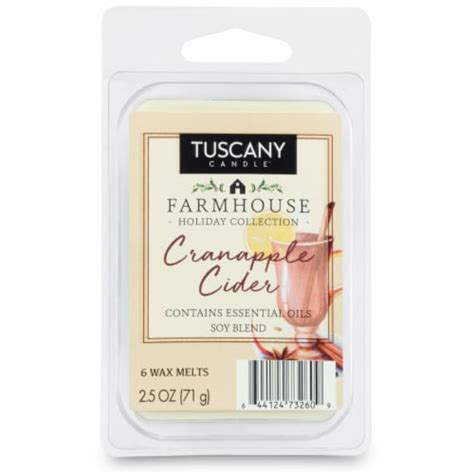 Tuscany Candle Limited Edition Farmhouse Collection Cranapple Cider Wax Melt White 6 Ct 25