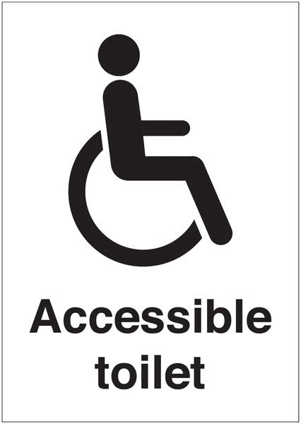 Disabled Accessible Toilet Sign Seton