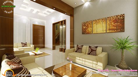Contemporary Kitchen Dining And Living Room Kerala Home