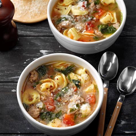Rustic Italian Tortellini Soup Recipe How To Make It Taste Of Home