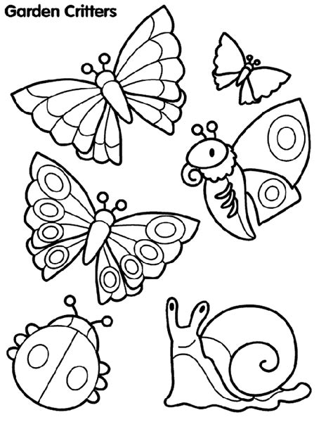 Click on desired graphic to view printable coloring image of different size Garden Critters | crayola.ca