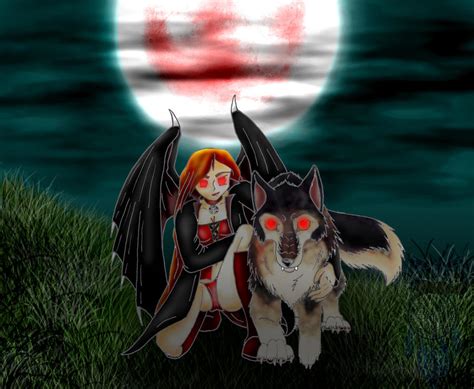 Vampire And Her Wolf By Sapphire Blackrose On Deviantart