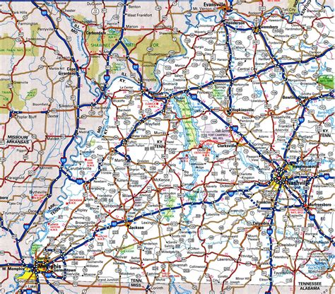 Highway And Road Of Kentuckyfree Maps Of Us