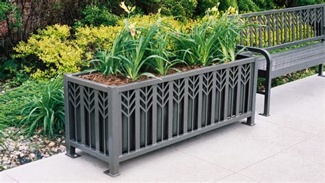 To maintain the cohesion of your design iap trash and recycling containers blend seamlessly with your iap planters. Spencer Series Powder-Coated Steel Rectangular Planter ...