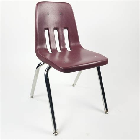 Chair Molded Plastic Stacking Maroon Air Designs