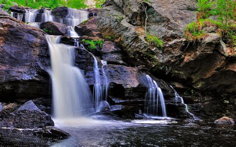 Time Lapse Photography Of Water Falls Hd Wallpaper Wallpaper Flare