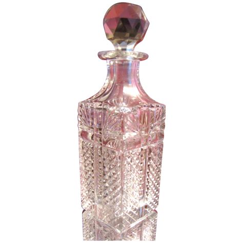 Beautiful Late Victorian Crystal Perfume Bottle With Prismatic Cut