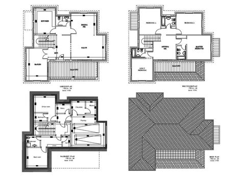 The File Has The 2d Autocad Model Of Basement Plan Ground Floor Plan
