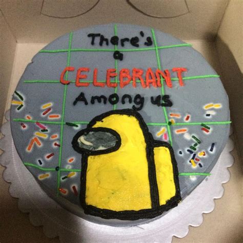 Among Us Inspired Cake Funny Birthday Cakes Minecraft Birthday Cake