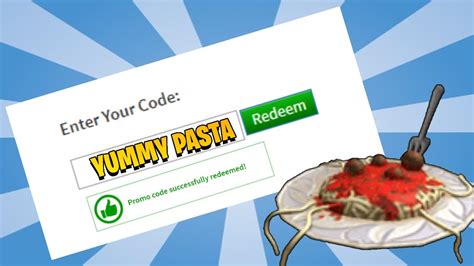 New Pasta Hat Roblox Promocode Kezlshyper Youtube