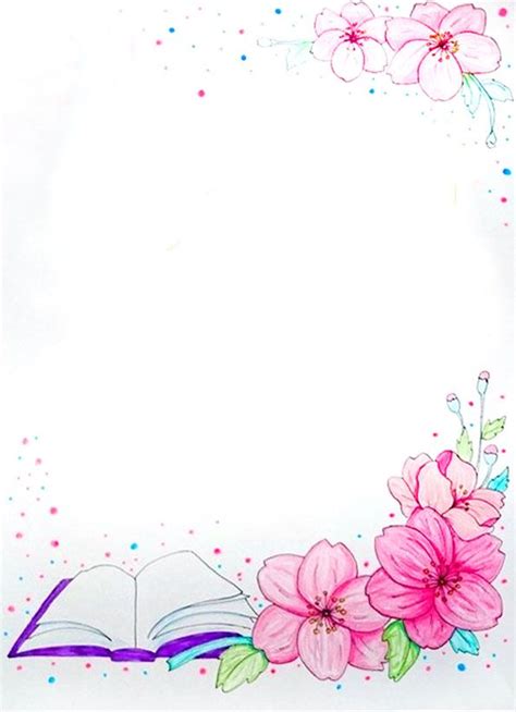 Caratulas Con Flores Floral Border Design Clip Art Borders Colorful