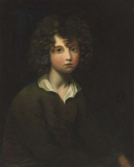 Rising John Portrait Of A Young Boy Half Length In A Brown Jacket