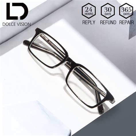 dolce vision rectangle clear lens optical glasses men cool prescription design eyeglasses male