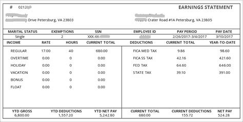 1099 Employee Pay Stub Template