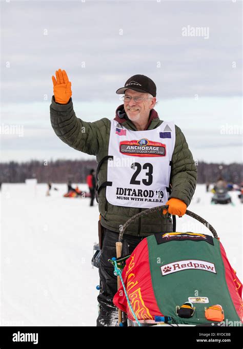 Musher Jeff King After The Restart In Willow Of The 47th Iditarod Trail