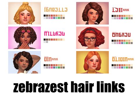The Sims 4 Hair Zebrazest Deactivated So Here Are Love 4 Cc Finds