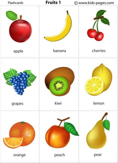 Healthy Foods Card Various Vocabulary Flashcards With Food Drinks