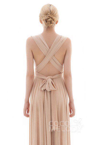 Usd 109 Asymmetrical Knitted Fabric Bridesmaid Dress Coed16001