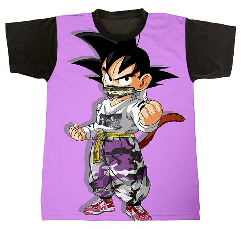 Camiseta Dragon Ball Goku Swag Supreme No Elo7 Ludam Rock