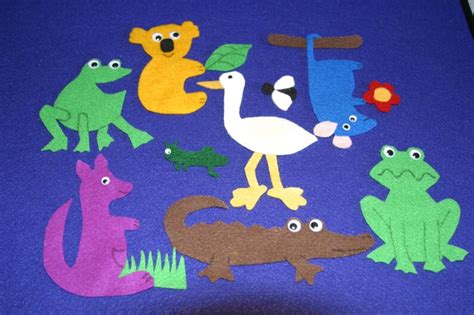 The Big Wide Mouthed Frog Children Story Flannel Board Etsy