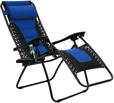 Mf Studio Padded Zero Gravity Lounge Chair Patio Foldable Adjustable