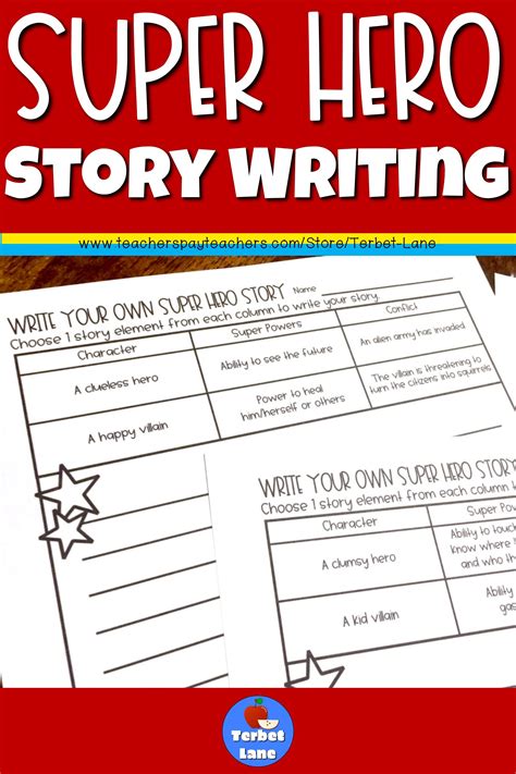 Super Hero Writing Prompts Writing Prompts Elementary Writing
