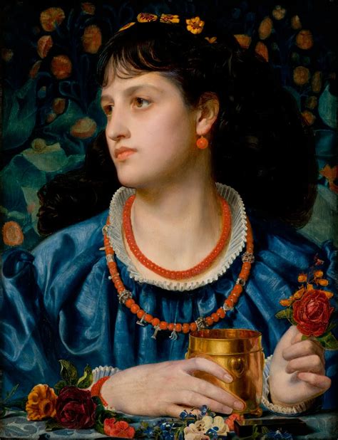 Pre Raphaelite Art Frederick Sandys Isolda With The Love Potion 1870