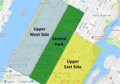 26 Upper West Side Map Maps Database Source