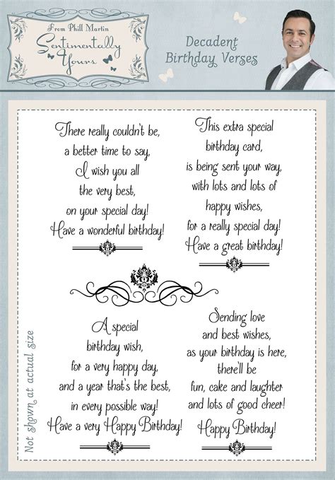 Birthday Verses Verses For Cards Card Sayings