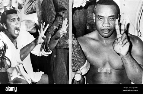 World Heavyweight Boxing Champion Sonny Liston With American Boxing Champion Cassius Clay