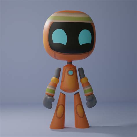 Cute definition, attractive, especially in a dainty way; 3D model Cute Robots Robin | CGTrader