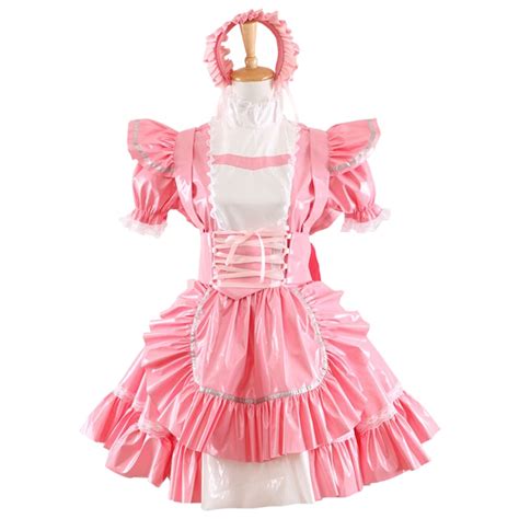 Buy New Arrival Pink Pvc Sissy Maid Dress Uniform