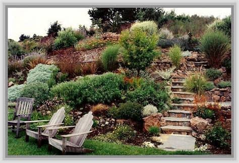 Not everyone has the benefit of a hilltop view of the city from their home. Backyard landscaping ideas sloped yard | Outdoor furniture ...