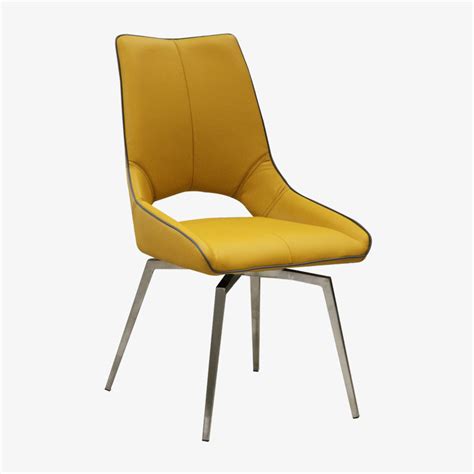 Yellow Swivel Dining Chair Mobler Modern And Contemporary Furniture