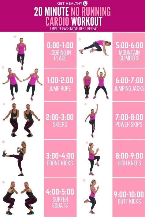 20 Minute Cardio Workout For People Who Hate Running Cardio Workout