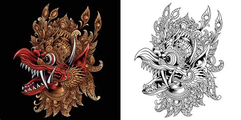 Garuda Jatayu Balinese Vector Illustration 14323277 Vector Art At Vecteezy