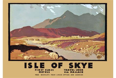 Scotland Isle Of Skye Lner Isle Of Skye Skye Vintage Travel Posters