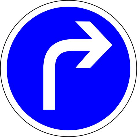 Right Turn Signs Svg