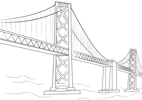Free Printable Coloring Page Brooklyn Bridge World Of