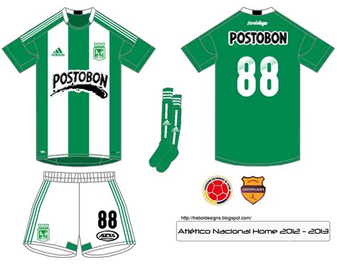 The club is one of only three clubs to have played in every first division tournament. Trebol Designs: Especial Atlético Nacional Adidas