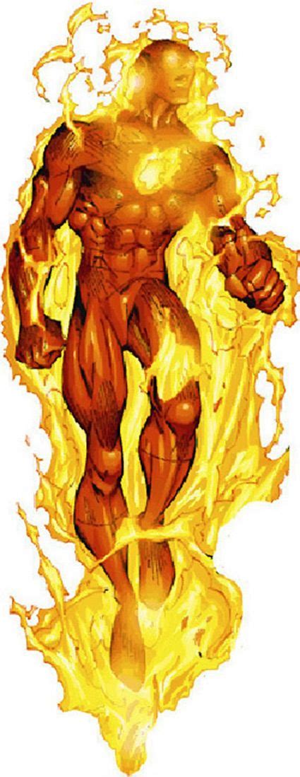 Human Torch Marvel Comics Fantastic Four Johnny Storm Heróis